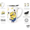 imageZak Designs Minions The Rise of Gru Ceramic Latte Mug and Plate for Coffee Tea Breakfast or Dessert with Travel Mug Lid 2Piece Set17 Fluid OuncesMinions