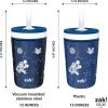 imageZak Designs Spidey and His Amazing Friends Kelso Tumbler Set LeakProof ScrewOn Lid with Straw Bundle for Kids Includes Plastic and Stainless Steel Cups with Bonus Sipper 3pc Set NonBPAMickey Mouse