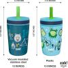 imageZak Designs Spidey and His Amazing Friends Kelso Tumbler Set LeakProof ScrewOn Lid with Straw Bundle for Kids Includes Plastic and Stainless Steel Cups with Bonus Sipper 3pc Set NonBPACampout and Camping