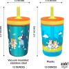 imageZak Designs Spidey and His Amazing Friends Kelso Tumbler Set LeakProof ScrewOn Lid with Straw Bundle for Kids Includes Plastic and Stainless Steel Cups with Bonus Sipper 3pc Set NonBPABluey