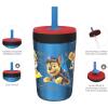 imageZak Designs Spidey and His Amazing Friends Kelso Tumbler Set LeakProof ScrewOn Lid with Straw Bundle for Kids Includes Plastic and Stainless Steel Cups with Bonus Sipper 3pc Set NonBPAPaw Patrol