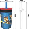 imageZak Designs Spidey and His Amazing Friends Kelso Tumbler Set LeakProof ScrewOn Lid with Straw Bundle for Kids Includes Plastic and Stainless Steel Cups with Bonus Sipper 3pc Set NonBPAPaw Patrol