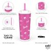imageZak Designs Squishmallows Straw Tumbler for Travel or At Home 24oz Stainless Steel with Vacuum Insulation and NonSkid Base SquishmallowsBarbie