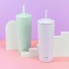 imageZak Designs Squishmallows Straw Tumbler for Travel or At Home 24oz Stainless Steel with Vacuum Insulation and NonSkid Base SquishmallowsIcicle Mint Green