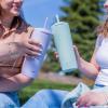 imageZak Designs Squishmallows Straw Tumbler for Travel or At Home 24oz Stainless Steel with Vacuum Insulation and NonSkid Base SquishmallowsIcicle Mint Green