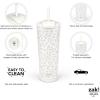 imageZak Designs Squishmallows Straw Tumbler for Travel or At Home 24oz Stainless Steel with Vacuum Insulation and NonSkid Base SquishmallowsLinen Leopard