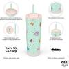 imageZak Designs Squishmallows Straw Tumbler for Travel or At Home 24oz Stainless Steel with Vacuum Insulation and NonSkid Base SquishmallowsSquishmallows