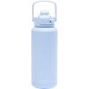 imageZak Designs Beacon Straw Lid Water Bottle for Travel or At Home 32oz Stainless Steel is LeakProof and Vacuum Insulated with Silicone Spout Cover Carry Handle Protective Base Vanilla YellowProvence Blue