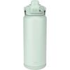 imageZak Designs Beacon Straw Lid Water Bottle for Travel or At Home 32oz Stainless Steel is LeakProof and Vacuum Insulated with Silicone Spout Cover Carry Handle Protective Base Icicle Mint GreenIcicle Mint Green