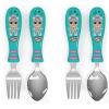 imageZak Designs Bluey Kid Flatware Fun Character Art on Both Utensils Non Slip Fork and Spoon Set is Perfect for Encouraging Picky Eaters to Finish Their Plates 2 pack 4 PCSLOL Surprise