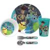 imageZak Designs Bluey Kids Dinnerware Set Includes Plate Bowl Tumbler Water Bottle and Utensil Tableware Made of Durable Material and Perfect for Kids 6 Piece Gift Set NonBPAPixar Toy Story