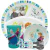 imageZak Designs Disney Frozen Kids Dinnerware 5 Piece Set Includes Plate Bowl Tumbler and Utensil Tableware NonBPA Made of Durable Material and Perfect for Kids