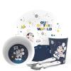 imageZak Designs Disney Mickey Mouse Kids Dinnerware Set Includes Plate Bowl Tumbler and Utensil Tableware Made of NonBPA Durable Material and Perfect for Kids 5 Piece Set Space NonBPA