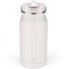 imageZak Designs Harmony 2in1 Water Bottle for Travel or At Home 64oz Recycled Stainless Steel is LeakProof When Closed and Vacuum Insulated with Handle Ebony BlackLinen White