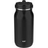 imageZak Designs Harmony 2in1 Water Bottle for Travel or At Home 64oz Recycled Stainless Steel is LeakProof When Closed and Vacuum Insulated with Handle Ebony BlackEbony Black
