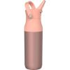 imageZak Designs Harmony Water Bottle for Travel or At Home 32oz Recycled Stainless Steel is LeakProof When Closed and Vacuum Insulated with Straw Lid and Carry Handle Coral PinkCoral Pink