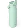 imageZak Designs Harmony Water Bottle for Travel or At Home 32oz Recycled Stainless Steel is LeakProof When Closed and Vacuum Insulated with Straw Lid and Carry Handle Ebony BlackIcicle Mint Green