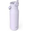 imageZak Designs Harmony Water Bottle for Travel or At Home 32oz Recycled Stainless Steel is LeakProof When Closed and Vacuum Insulated with Straw Lid and Carry Handle Ebony BlackSmoky Lilac Purple