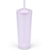 imageZak Designs Squishmallows Straw Tumbler for Travel or At Home 24oz Stainless Steel with Vacuum Insulation and NonSkid Base SquishmallowsSmoky Lilac Purple