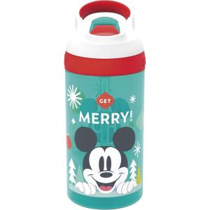 imageZak Designs Baby Shark Kids Water Bottle with Straw and Built in Carrying Loop Made of Durable Plastic LeakProof Design 16 oz BBSAT381Mickey Mouse