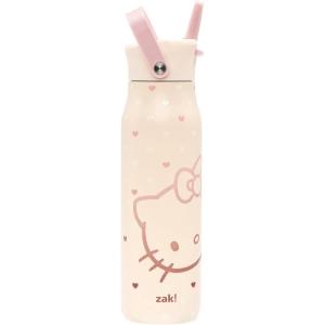 imageZak Designs Disney Lilo ampamp Stitch Harmony Water Bottle for Travel or At Home 32oz Stainless Steel is LeakProof When Closed and Vacuum Insulated with Straw Lid Carry Handle and 3D ArtworkHello Kitty