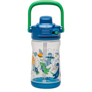 imageZak Designs Disney Princess Beacon Kid Water Bottle for Travel 12oz Plastic is Durable and LeakProof with Liquid Lock Spout Carry Handle Protective Base Ariel Cinderella Moana Rapunzel TianaDinosaur