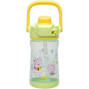 imageZak Designs Disney Princess Beacon Kid Water Bottle for Travel 12oz Plastic is Durable and LeakProof with Liquid Lock Spout Carry Handle Protective Base Ariel Cinderella Moana Rapunzel TianaPeppa Pig