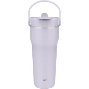 imageZak Designs Harmony 2in1 Coffee Tumbler for Travel or At Home 30oz Recycled Stainless Steel is LeakProof When Closed and Vacuum Insulated with Handle Ebony BlackSmoky Lilac Purple