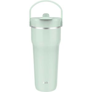 imageZak Designs Harmony 2in1 Coffee Tumbler for Travel or At Home 30oz Recycled Stainless Steel is LeakProof When Closed and Vacuum Insulated with Handle Ebony BlackIcicle Mint Green