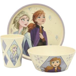 imageZak Designs Kids Dinnerware Set 3 Pieces Durable and Sustainable Melamine Bamboo Plate Bowl and Tumbler are Perfect For Dinner Time With Family DogDisney Frozen 2