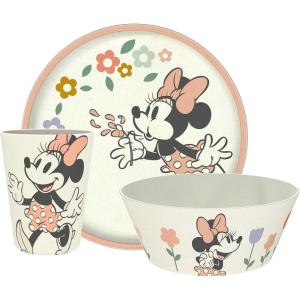imageZak Designs Kids Dinnerware Set 3 Pieces Durable and Sustainable Melamine Bamboo Plate Bowl and Tumbler are Perfect For Dinner Time With Family DogMinnie Mouse