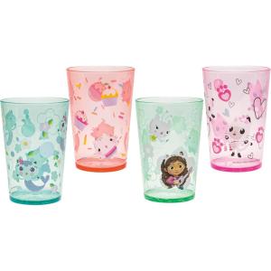 imageZak Designs Marvel SpiderMan Nesting Tumbler Set for At Home 145oz NonBPA Plastic Cups 4Pack Spidey and His Amazing FriendsGabbys Dollhouse