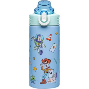 imageZak Designs Minecraft Sage Kids Water Bottle For School or Travel 14oz Stainless Steel Water Bottle With Straw Handle and LeakProof PopUp Spout Cover CreeperToy Story