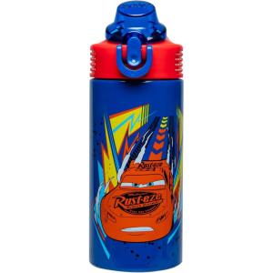 imageZak Designs Minecraft Sage Kids Water Bottle For School or Travel 14oz Stainless Steel Water Bottle With Straw Handle and LeakProof PopUp Spout Cover CreeperDisney Pixar Cars