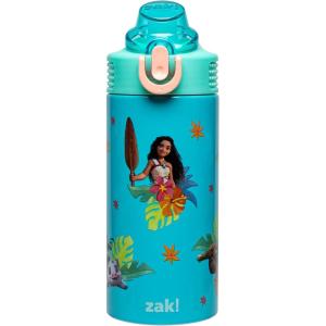 imageZak Designs Minecraft Sage Kids Water Bottle For School or Travel 14oz Stainless Steel Water Bottle With Straw Handle and LeakProof PopUp Spout Cover CreeperMoana