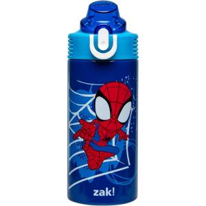 imageZak Designs Minecraft Sage Kids Water Bottle For School or Travel 14oz Stainless Steel Water Bottle With Straw Handle and LeakProof PopUp Spout Cover CreeperSpidey and His Amazing Friends