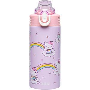 imageZak Designs Minecraft Sage Kids Water Bottle For School or Travel 14oz Stainless Steel Water Bottle With Straw Handle and LeakProof PopUp Spout Cover CreeperHello Kitty