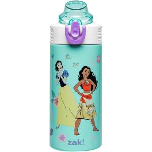 imageZak Designs Minecraft Sage Kids Water Bottle For School or Travel 14oz Stainless Steel Water Bottle With Straw Handle and LeakProof PopUp Spout Cover CreeperDisney Princess