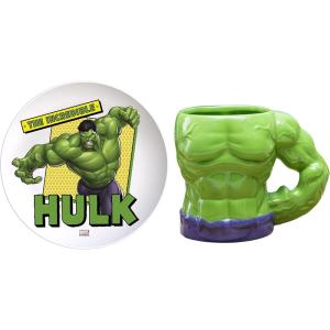 imageZak Designs Minions The Rise of Gru Ceramic Latte Mug and Plate for Coffee Tea Breakfast or Dessert with Travel Mug Lid 2Piece Set17 Fluid OuncesHulk