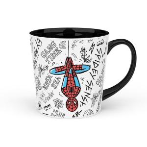 imageZak Designs Minions The Rise of Gru Ceramic Latte Mug and Plate for Coffee Tea Breakfast or Dessert with Travel Mug Lid 2Piece Set17 Fluid OuncesSpiderman