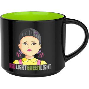 imageZak Designs Minions The Rise of Gru Ceramic Latte Mug and Plate for Coffee Tea Breakfast or Dessert with Travel Mug Lid 2Piece Set17 Fluid OuncesSquid Game Red Light Green Light