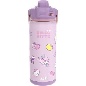 imageZak Designs Sanrio Kid Water Bottle for Travel or At Home 20oz Stainless Steel is LeakProof and Vacuum Insulated with Spout Locking Cover Carry Handle Protective Base Hello Kitty