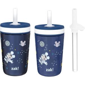 imageZak Designs Spidey and His Amazing Friends Kelso Tumbler Set LeakProof ScrewOn Lid with Straw Bundle for Kids Includes Plastic and Stainless Steel Cups with Bonus Sipper 3pc Set NonBPAMickey Mouse