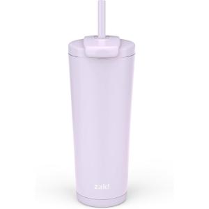imageZak Designs Squishmallows Straw Tumbler for Travel or At Home 24oz Stainless Steel with Vacuum Insulation and NonSkid Base SquishmallowsSmoky Lilac Purple