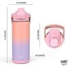 imageZak Designs Beacon Insulated Bottle Ombre Lavender  20 oz  Durable Stainless Steel  DoubleWall Vacuum Insulation Silicone Spout ampamp PushButton LeakProof Lid  Dishwasher Safe