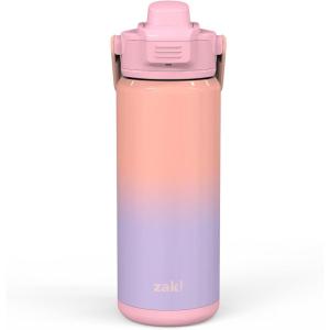 imageZak Designs Beacon Insulated Bottle Ombre Lavender  20 oz  Durable Stainless Steel  DoubleWall Vacuum Insulation Silicone Spout ampamp PushButton LeakProof Lid  Dishwasher Safe