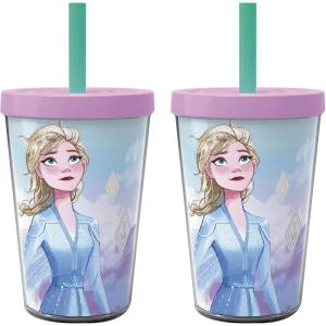 imageZak Designs Star Wars The Mandalorian Double Wall Tumbler with Lid and Straw Made of BreakResistant Plastic Baby YodaThe Child 13oz BPA Free SWSDV540Frozen 2