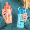 imageZak Designs Harmony Hello Kitty 20oz Water Bottle for Travel or At Home Recycled Stainless Steel is LeakProof When Closed and Vacuum Insulated with Straw Lid and Carry HandleFlower