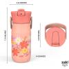 imageZak Designs Harmony Hello Kitty 20oz Water Bottle for Travel or At Home Recycled Stainless Steel is LeakProof When Closed and Vacuum Insulated with Straw Lid and Carry HandleFlower