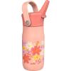 imageZak Designs Harmony Hello Kitty 20oz Water Bottle for Travel or At Home Recycled Stainless Steel is LeakProof When Closed and Vacuum Insulated with Straw Lid and Carry HandleFlower